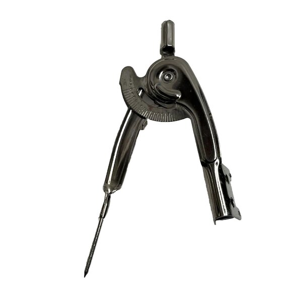 Vintage School Mathematics Geometry Drafting Instrument USA Steel Compass 6n - Picture 4 of 5